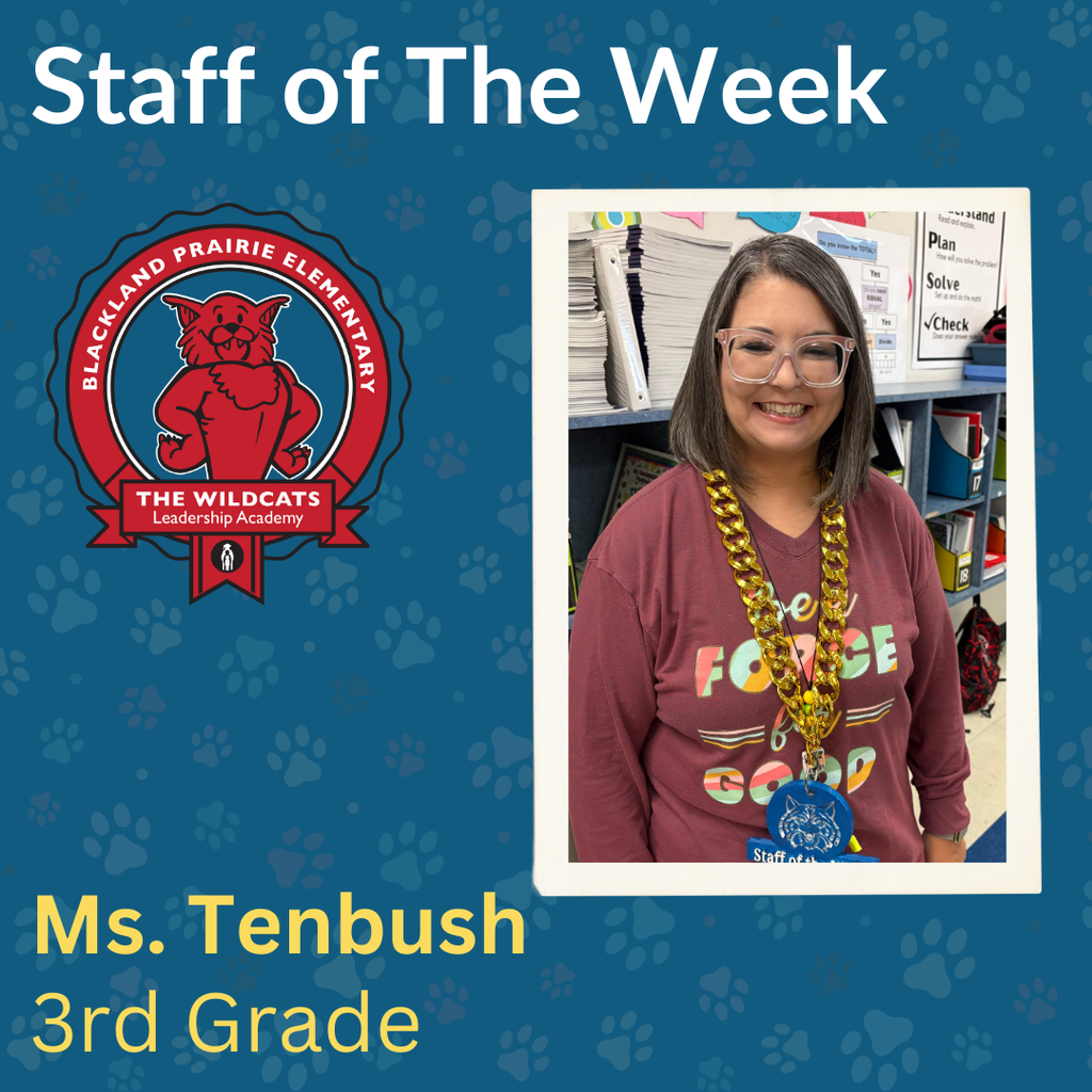 Staff of The Month - Ms. Tenbush