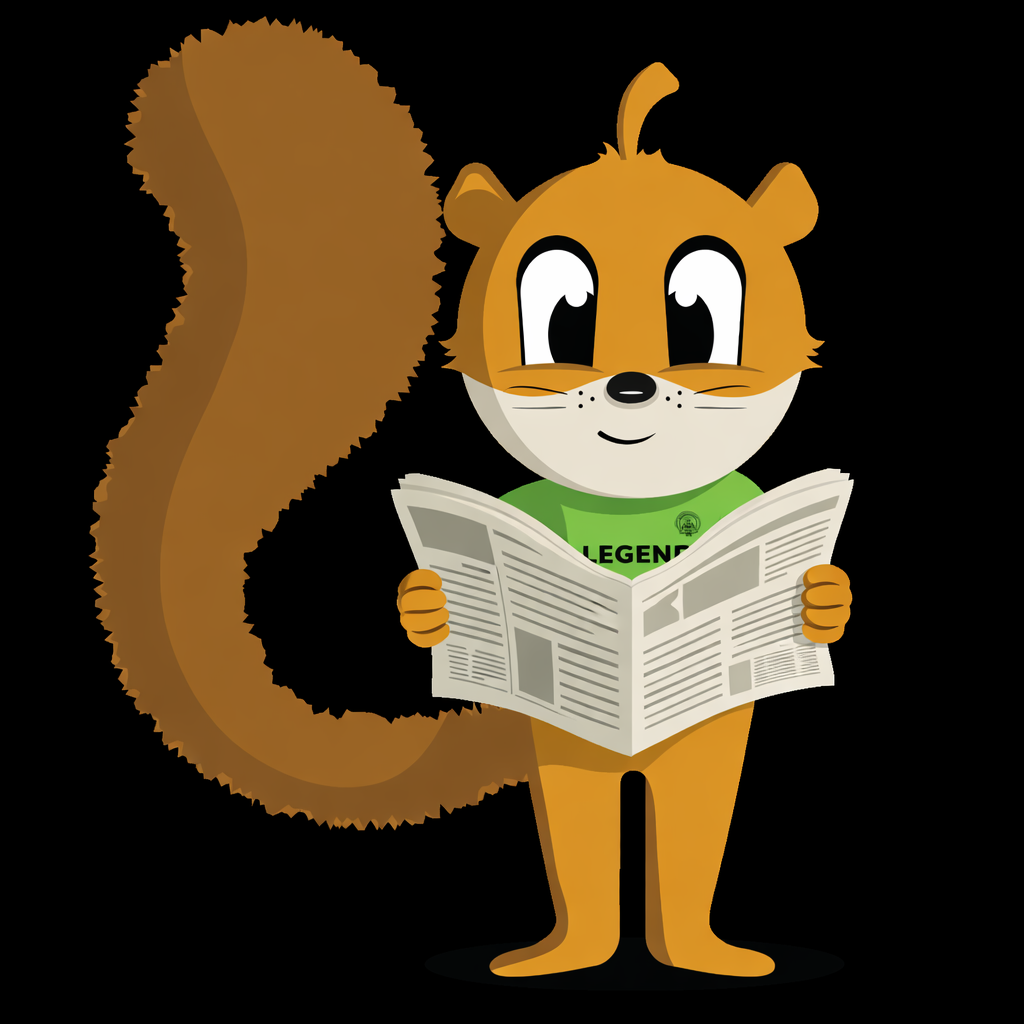 LO-EE reading a newspaper