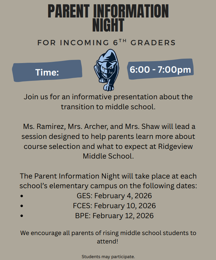 6th grade course selection