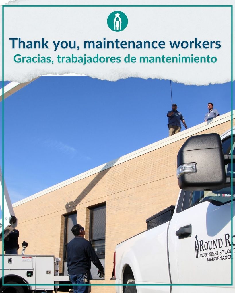 Thank you, maintenance workers. Gracias, trabajadores de mantenimiento