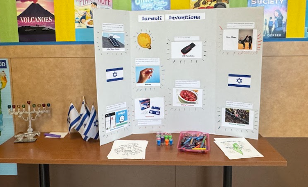 Picture of a trifold board with Israeli Inventions