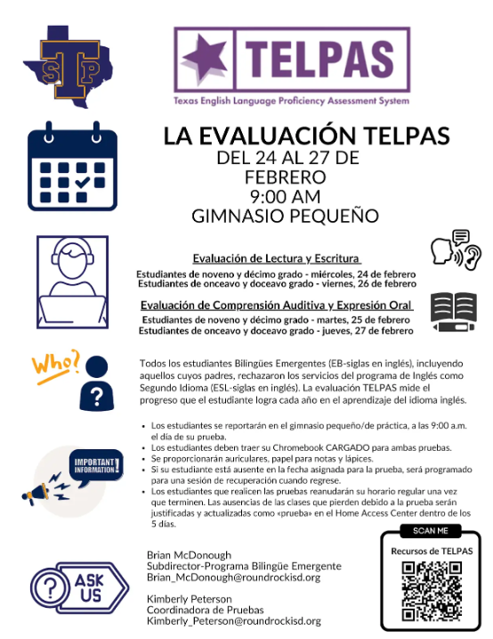 TELPAS Testing information