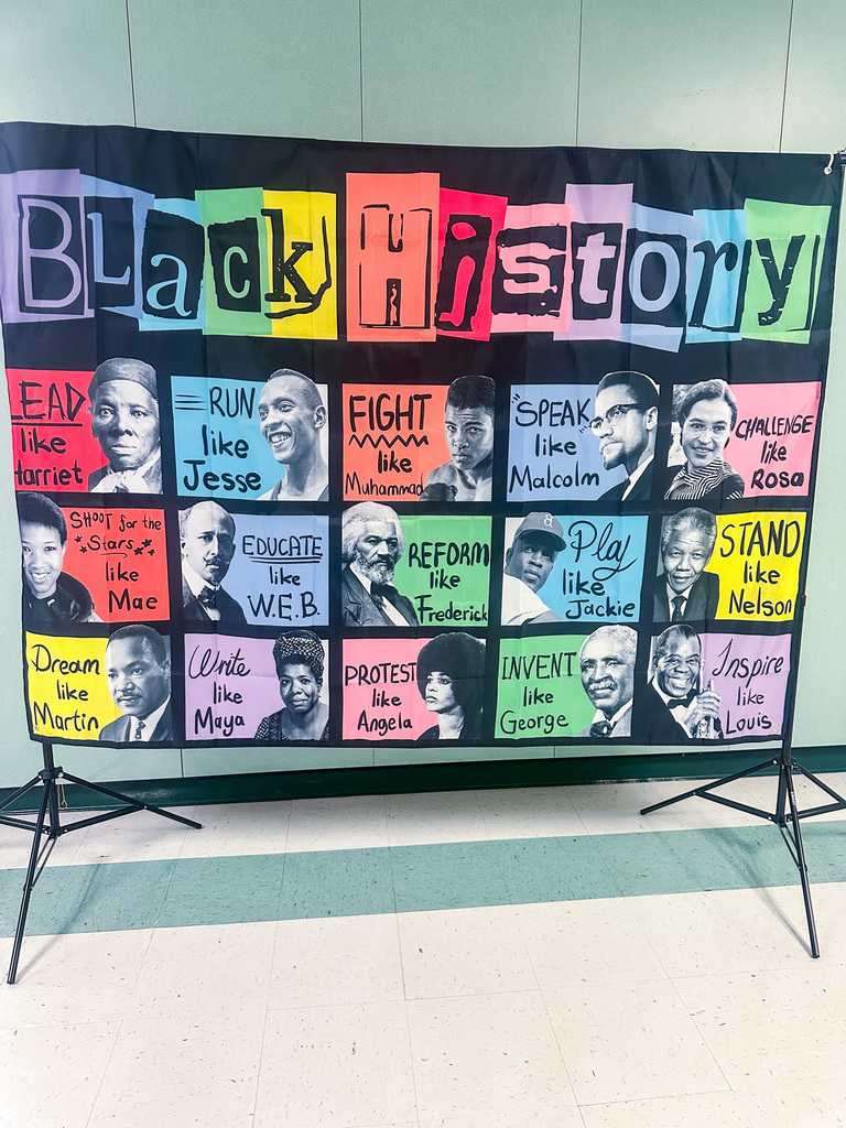 Gattis Elementary's Black History Community Event with student performers and artwork