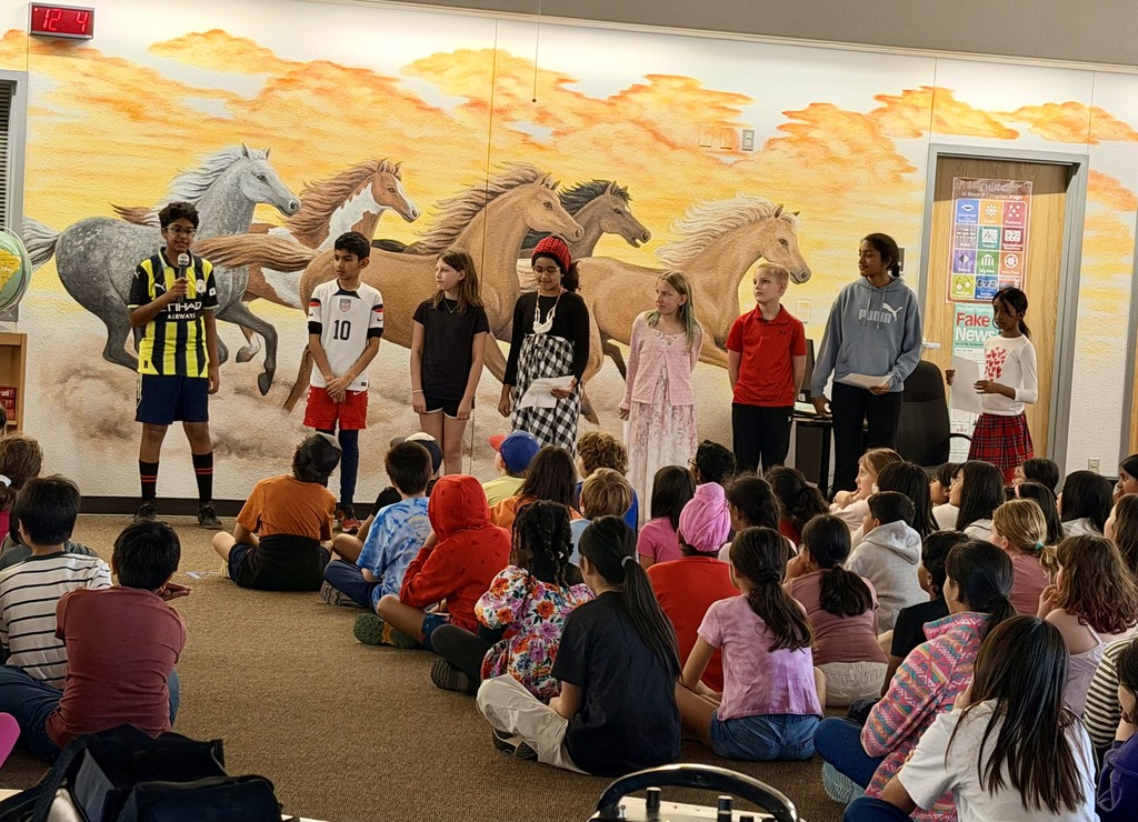 5th graders presenting to peers.