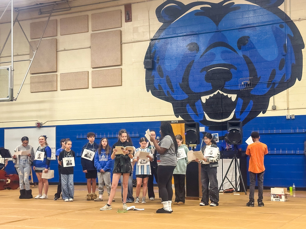 Grisham Middle School Black History Month Assembly with student performers