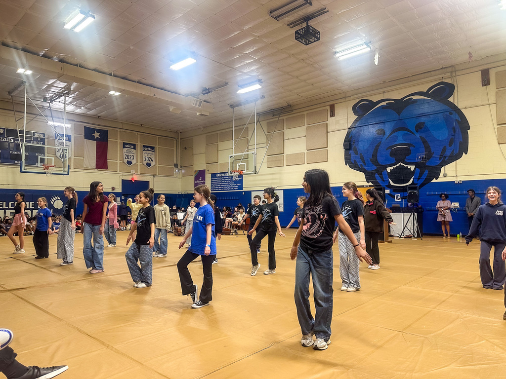 Grisham Middle School Black History Month Assembly with student performers