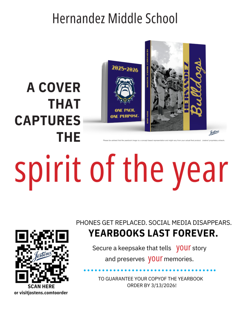 Hernandez Middle School Yearbook! Order it Now!