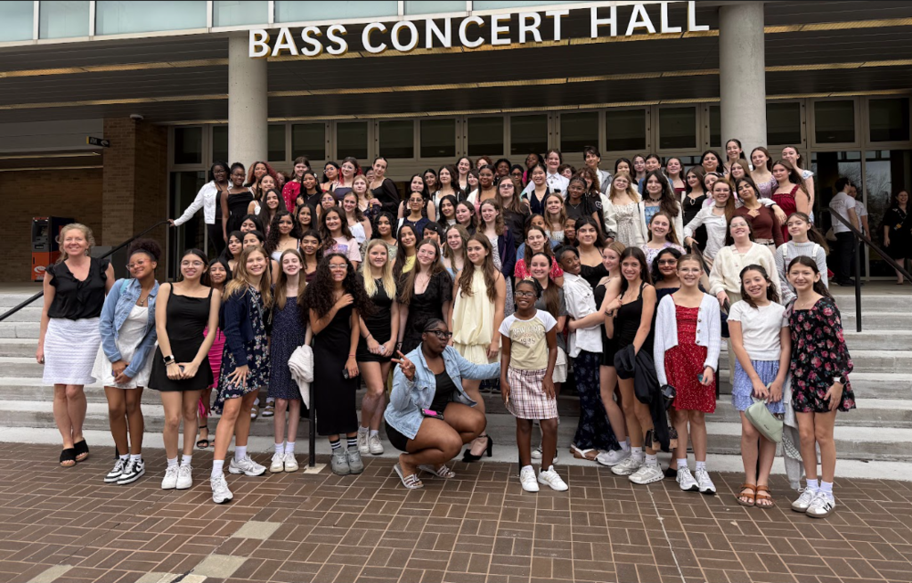 All the Deerpark MS dance students attending a performance by the New York based Alvin Ailey American Dance Theatre Company.
