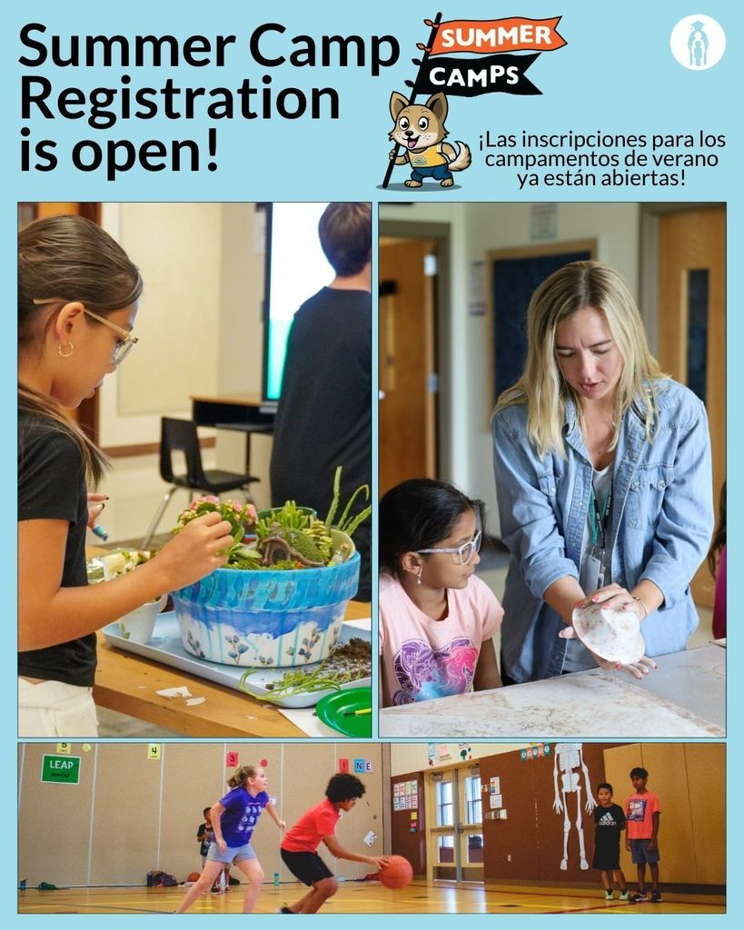 Summer Camp Registration is open! Las inscripciones para los campamentos de verano ya estàn abiertas