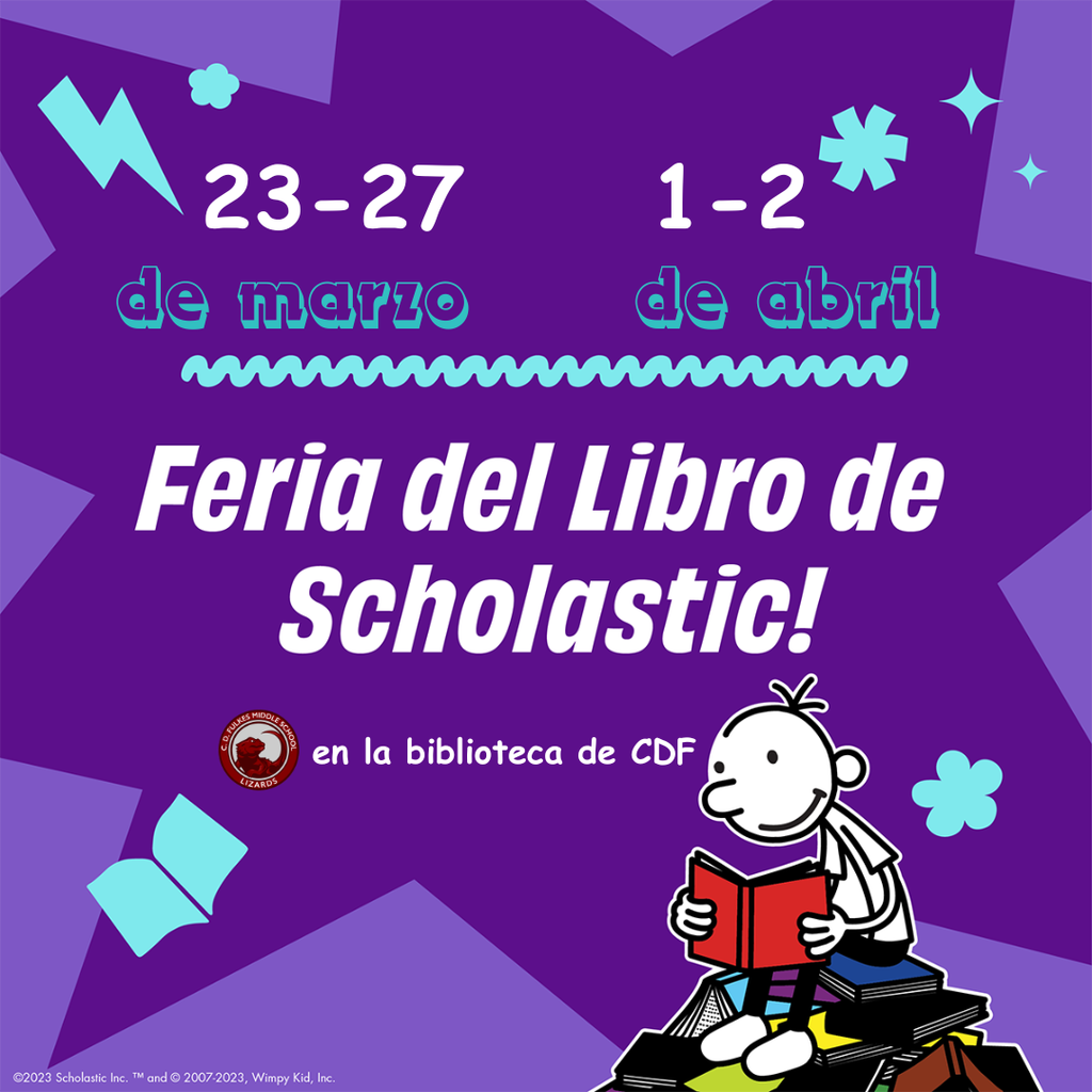 Feria del libro de schoolastic en la biblioteca de CDF 23 de Marzo - 2 de Abril