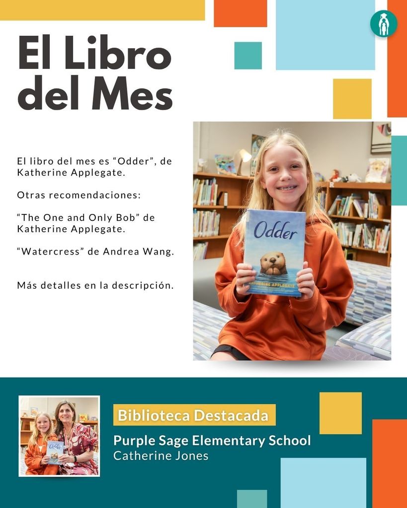 El Libro del Mes. El libro del mes es "Odder", de Katherine Applegate