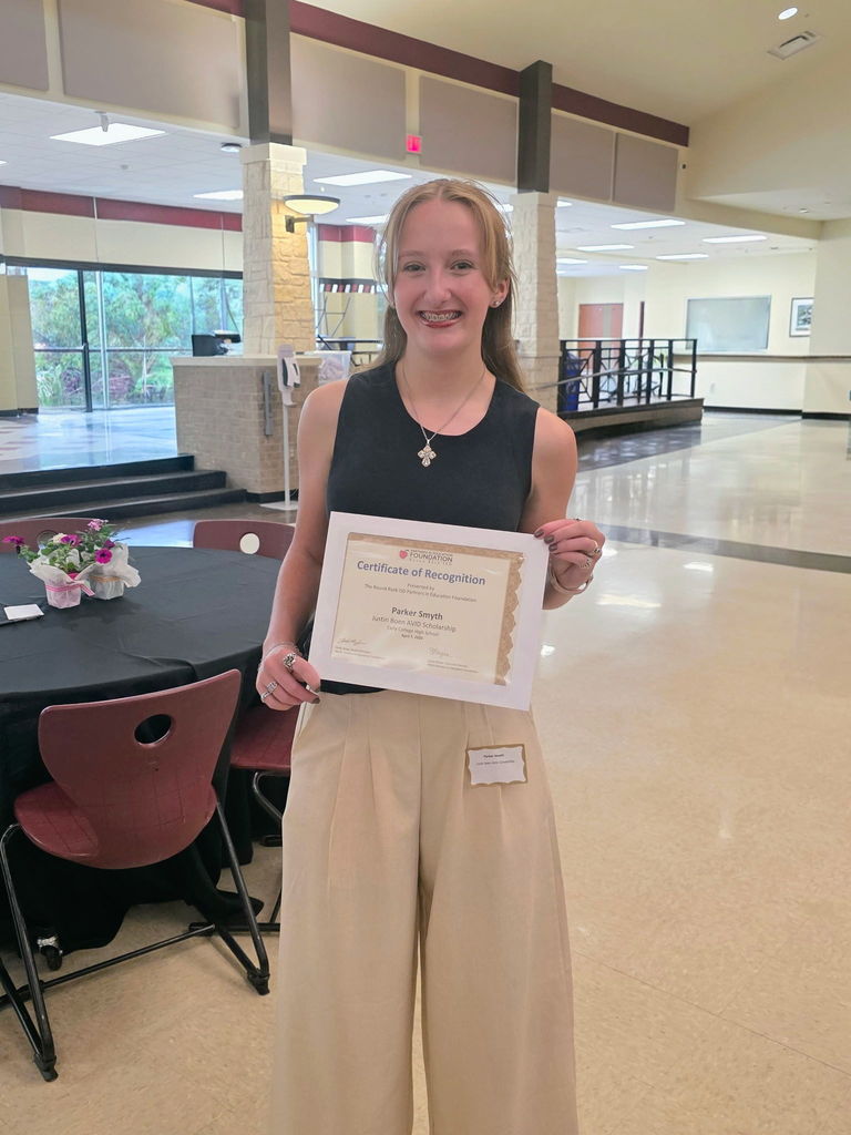 Parker 2026 recipient of the Justin Boen AVID Scholarship