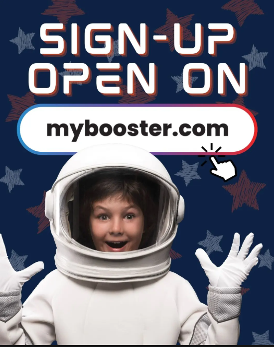 Sign up open on my booster.com