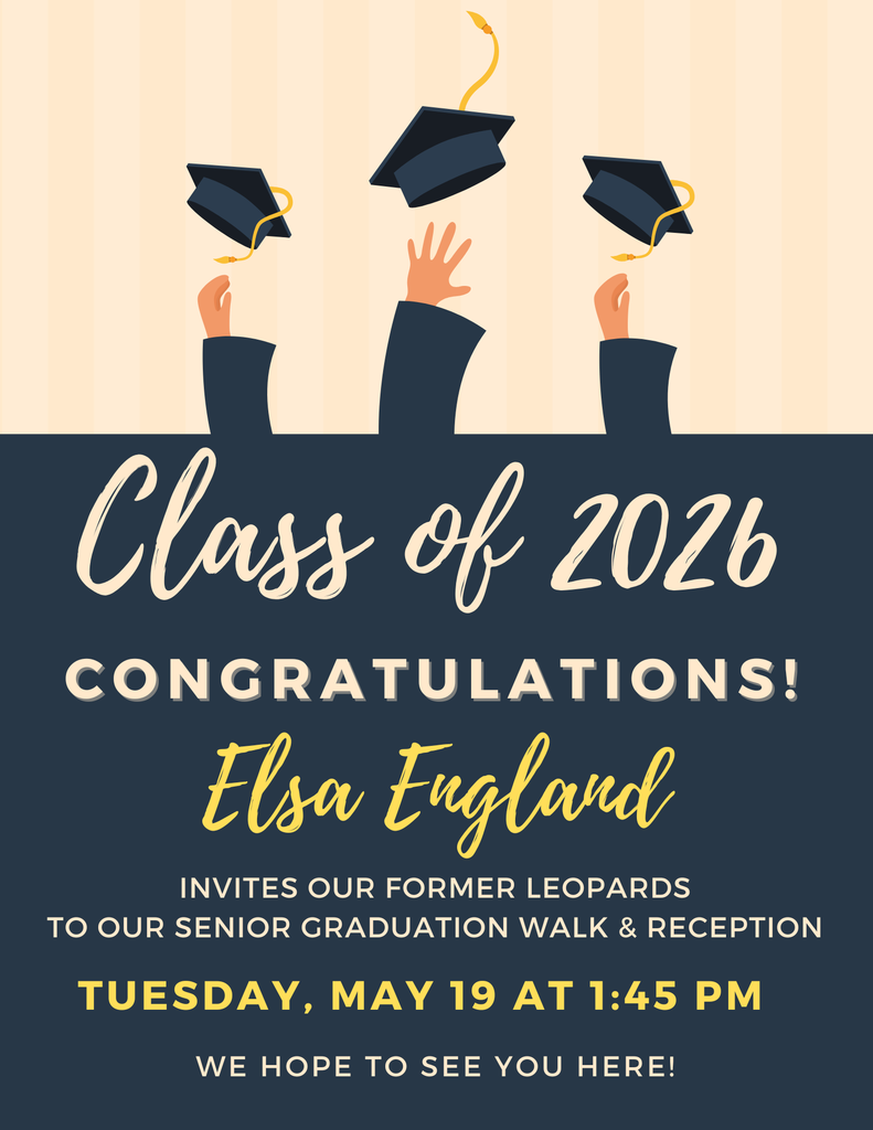 Congratulations Class of 2026! Elsa England senior graduation walk.