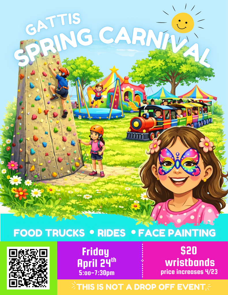 PTA Spring Carnival on Friday, 4/24 at 5 PM