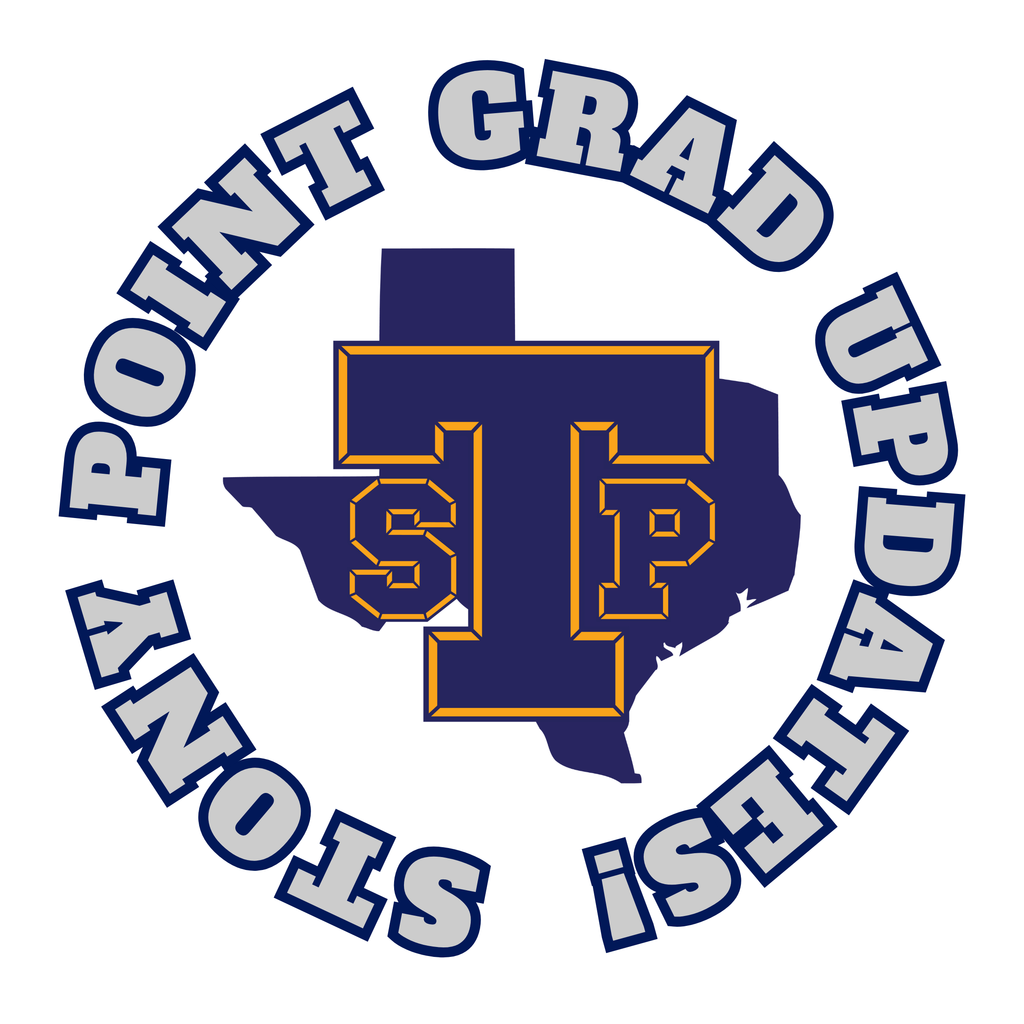 Stony Point Grad Updates with SPHS Logo in Center
