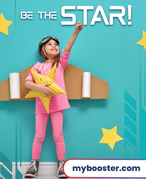Decorative image for mybooster.com - exclaiming BE THE STAR!