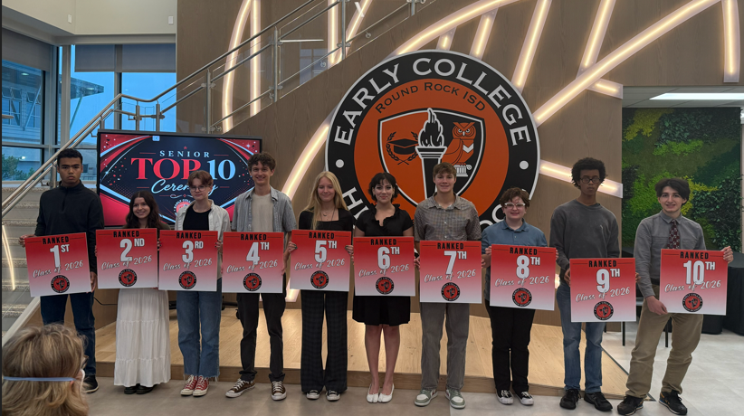ECHS Top 10 in a row beginning with number 1 on the left