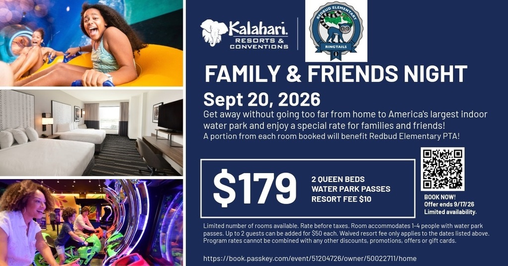kalahari fundraiser- $179 for the night on sept 20, 2026