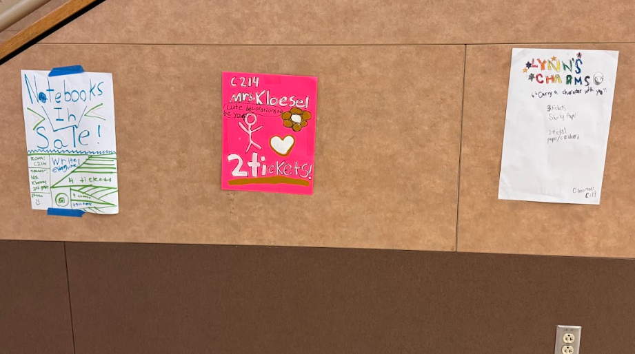 Three advertisements for the 3rd Grade Economics fair