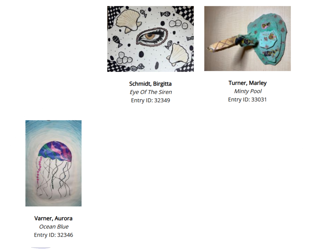 3 images of art pieces