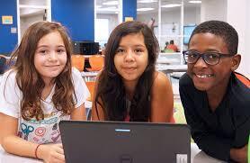 RRISD Students study using a Chromebook.