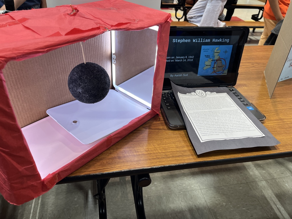An example of a student's project about Stephen Hawking.