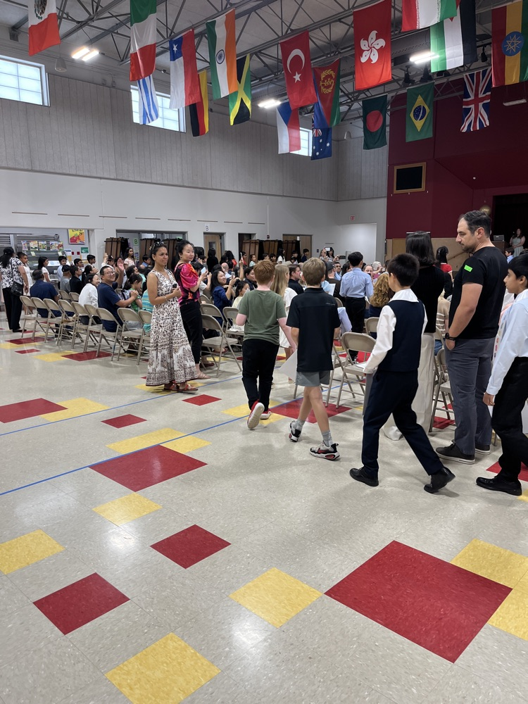 Beginning ceremony students walking in. 