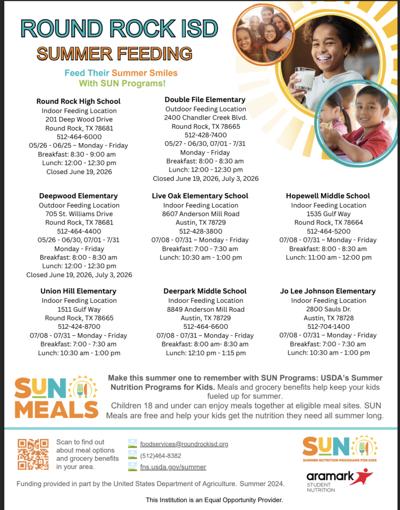 Round Rock ISD Summer Meals