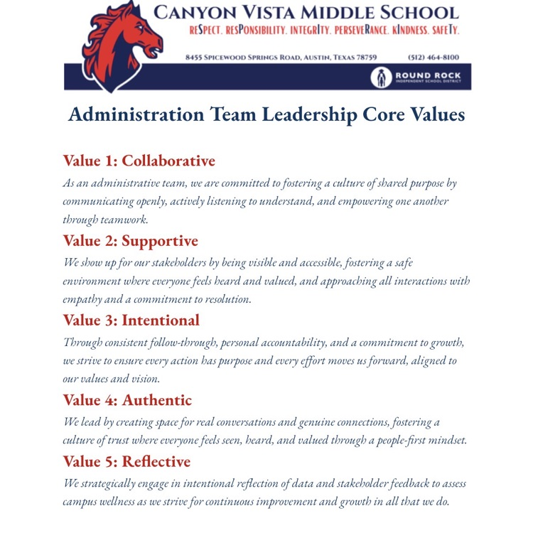 administrative core values