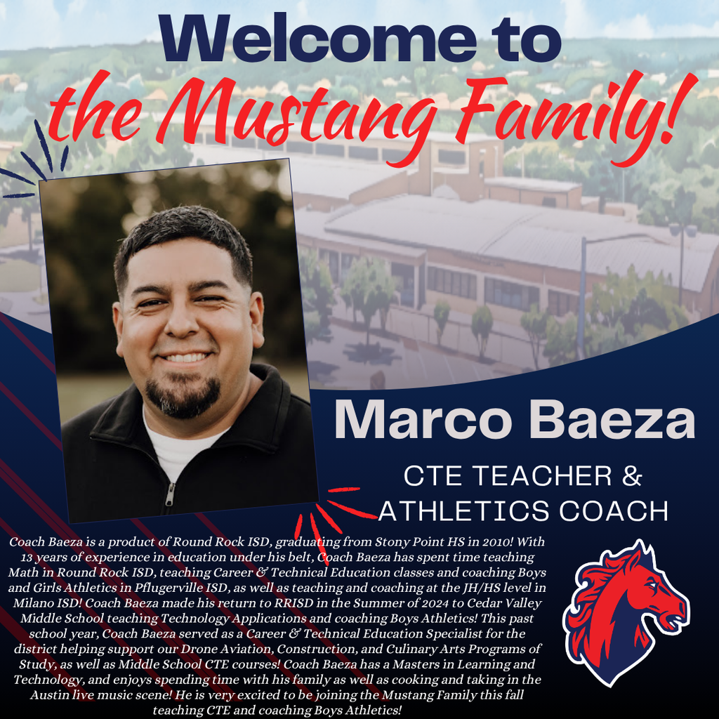 Marco Baeza- CTE Teacher & Athletics Coach