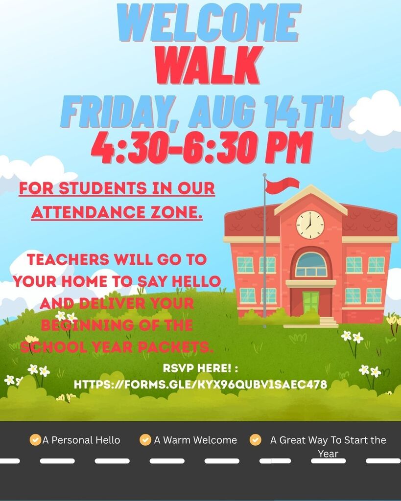 Welcome Walk Flyer . All info is in the description.