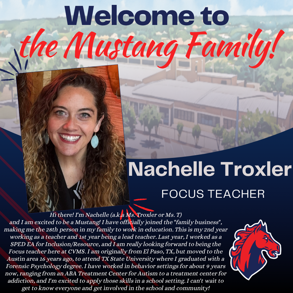Welcome Nachelle Troxler, FOCUS Teacher!