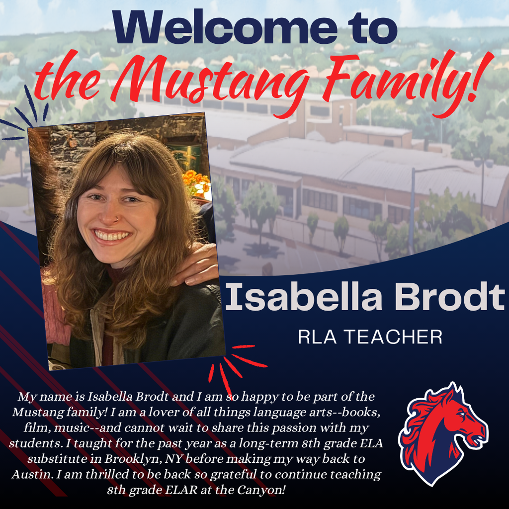 Welcome Ms. Brodt, Reading Language Arts Teacher!