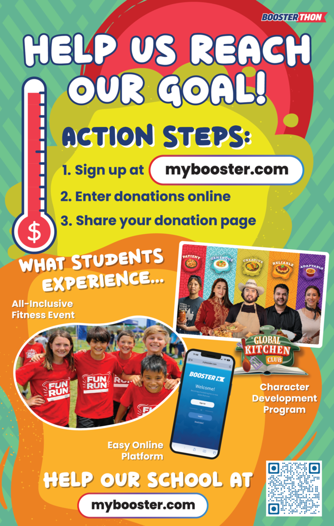 Help Us Reach Our Goal of $15,000. Sign Up at mybooster.com. Enter Donations Online. Share your donation Page!