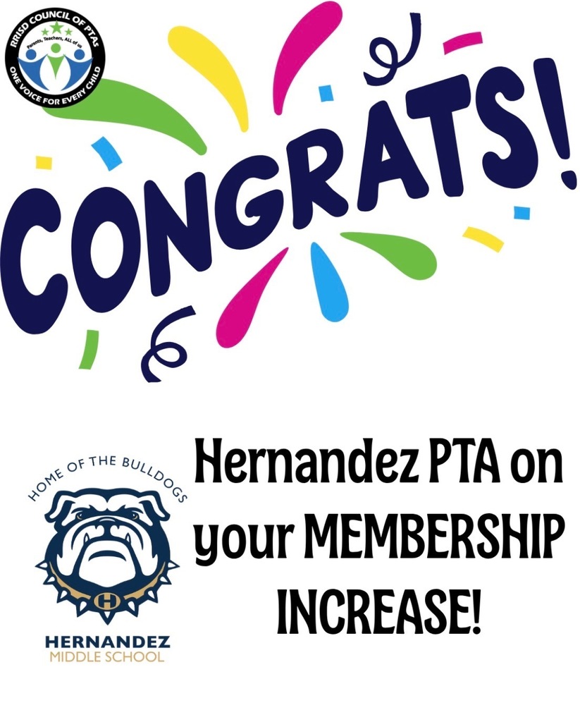 Congratulations HeMS PTA for your membership increase