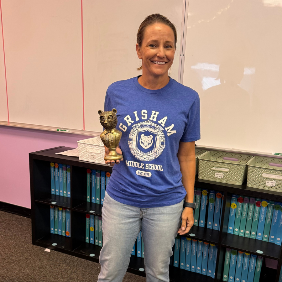 Mrs. Hart wins the Golden Grizzly Award