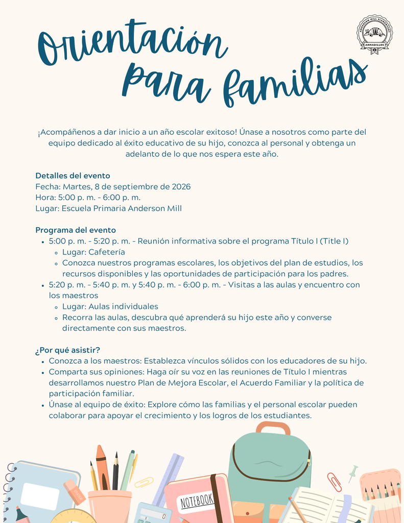 Family Orientation Flyer