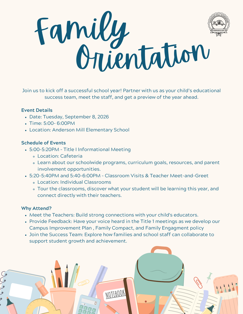 Family Orientation Flyer
