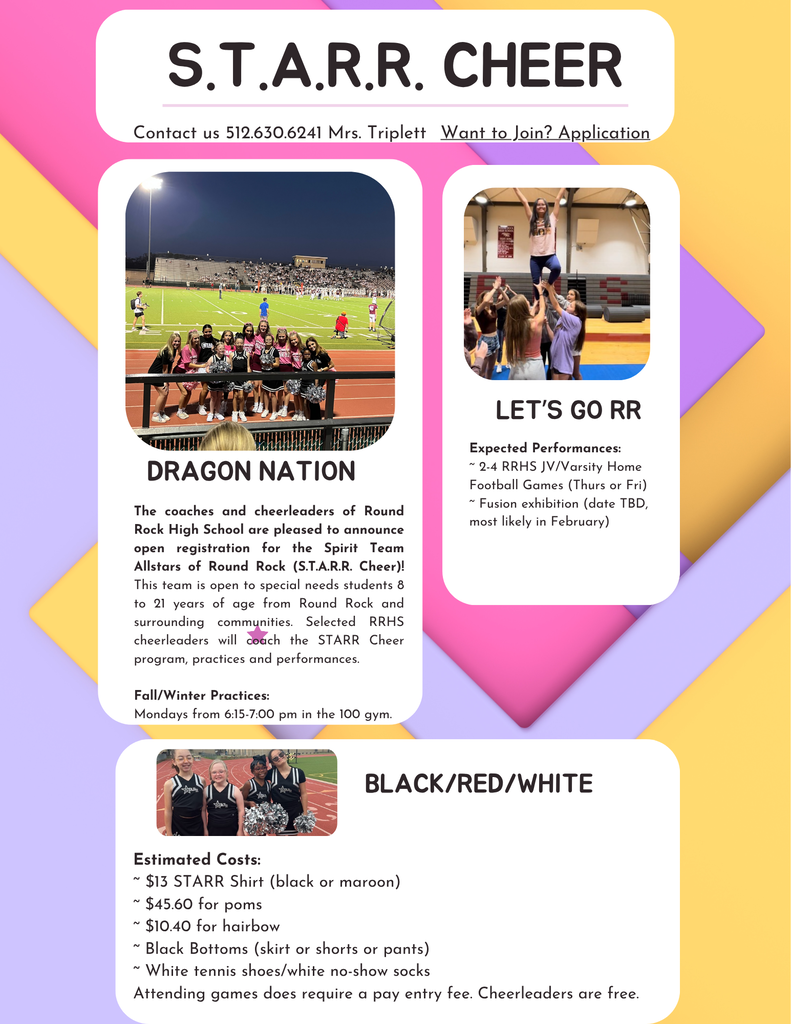 S.T.A.R.R. Cheer flyer
