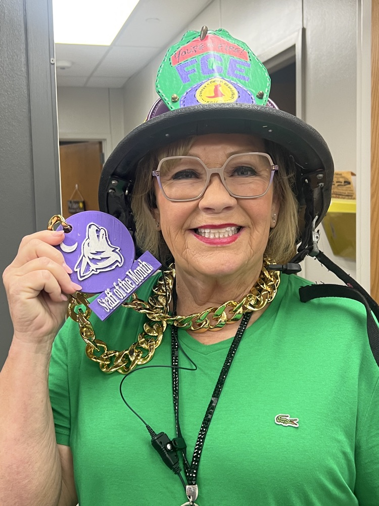 Staff of the month, Ms. Jeanna!