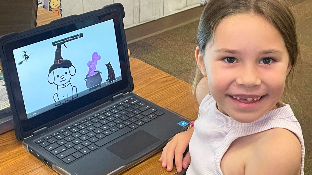 image of student and their Canva pet costume