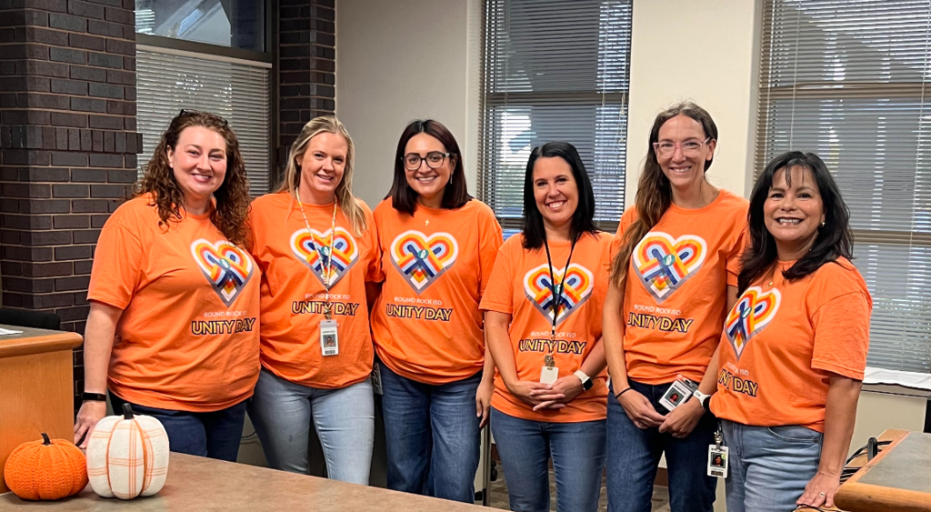 England Office Staff in their Unity Day shirts. 