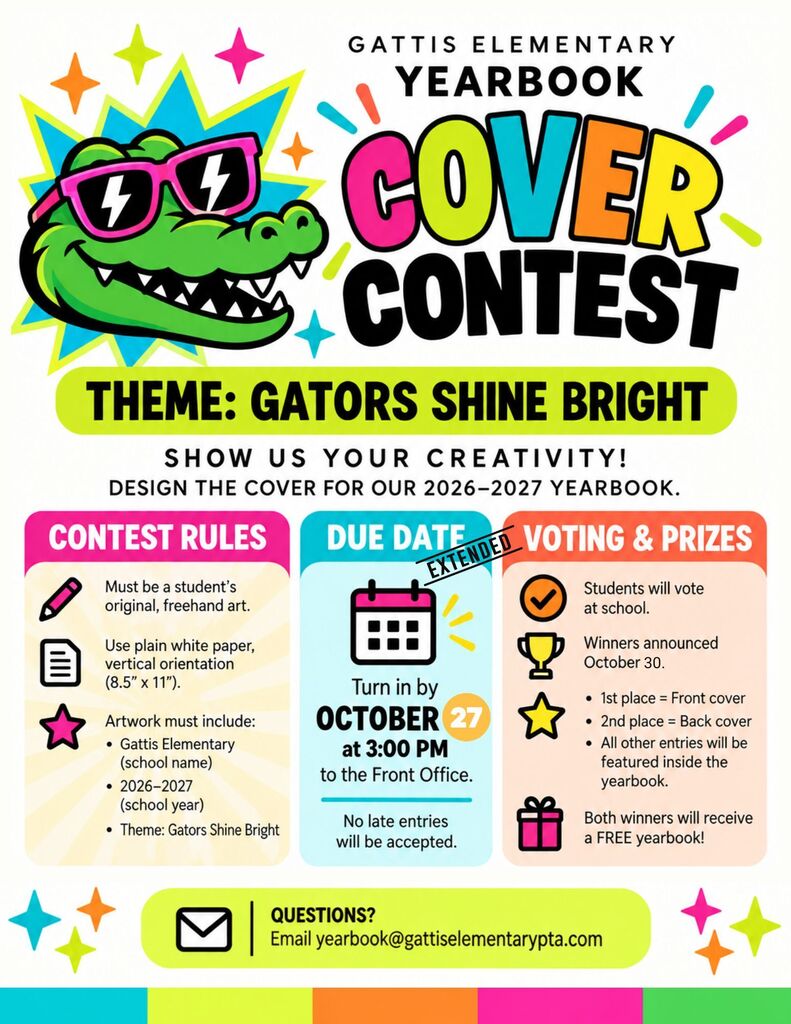 Yearbook Cover Contest Extended Deadline 10/27 at 3 PM