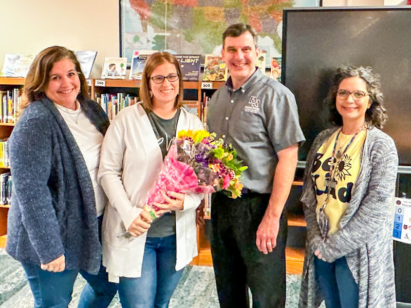 Heath Frazier with his teachers of the year