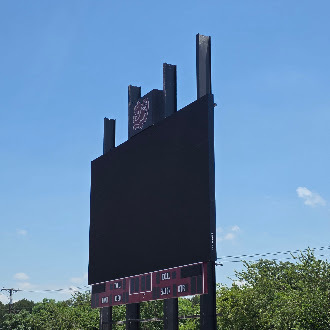 Round Rock high school score board from 2024 bond