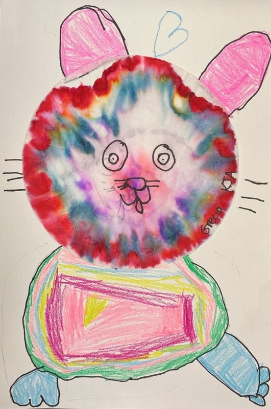Student artwork of a bunny