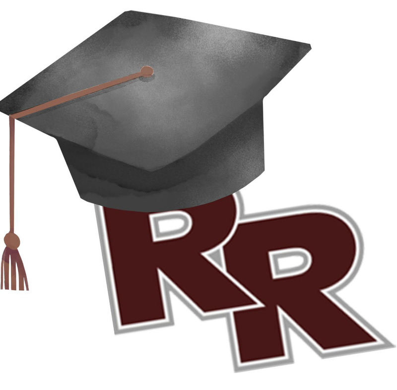 Picture of graduation cap and the Round Rock High School logo.