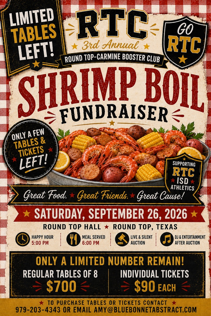 booster club shrimp boil flyer