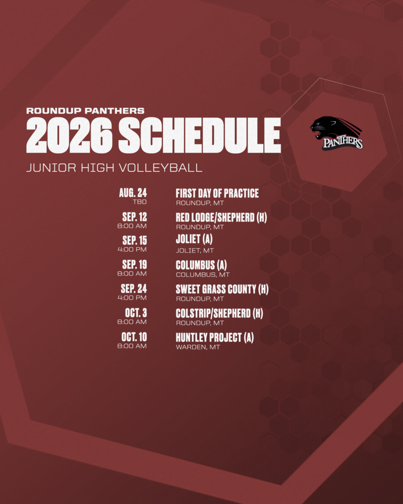 26-27 Junior High Volleyball Schedule